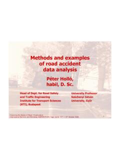 Methods and examples of road accident data analysis