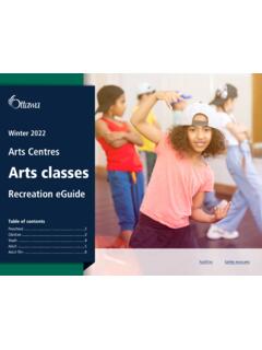 Ottawa Recreation eGuide Winter 2022 - Arts Centres