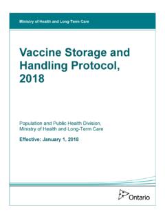 Vaccine Storage and Handling Protocol, 2018