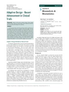 Adaptive Design - Recent Advancement in Clinical Trials
