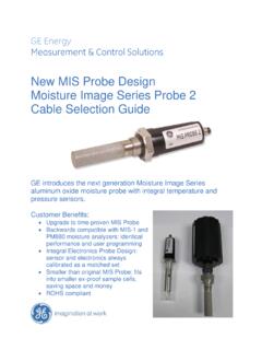 New MIS Probe Design Moisture Image Series …