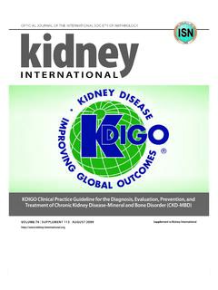 KDIGO Clinical Practice Guideline for the Diagnosis ...