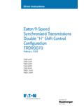 Eaton 9-Speed Synchronized Transmissions ... - Road Ranger
