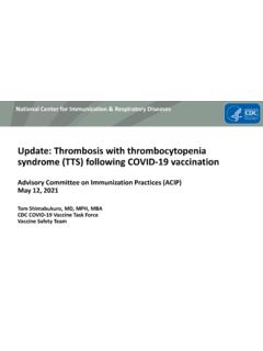 ACIP Update: Thrombosis with thrombocytopenia syndrome ...