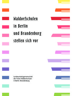 Waldorfschulen in Berlin und Brandenburg stellen sich vor