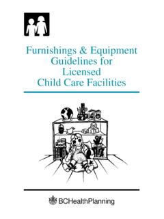 Furnishings &amp; Equipment Guidelines for Licensed Child Care ...