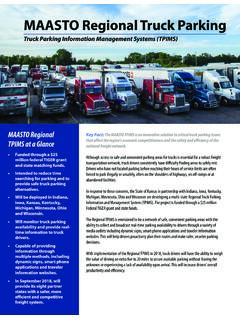 MAASTO Regional Truck Parking