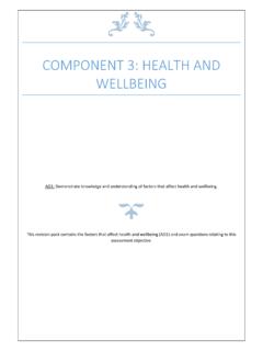 Component 3: health and wellbeing - Ark Alexandra Academy