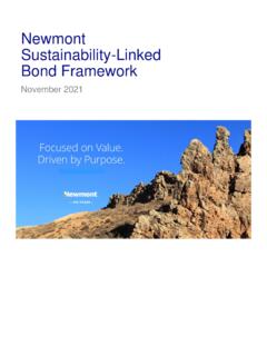 Newmont Sustainability-Linked Bond Framework