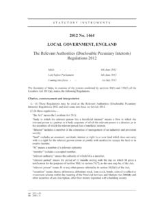 2012 No. 1464 LOCAL GOVERNMENT, ENGLAND