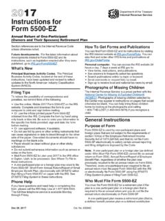 Instructions for Form 5500-EZ - IRS tax forms