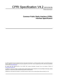CPRI Specification V4 - Common Public Radio Interface