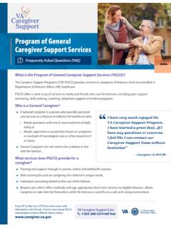 Program of General Caregiver Support Services