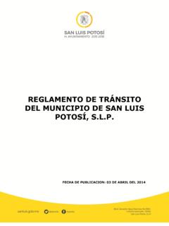 REGLAMENTO DE TR&#193;NSITO DEL MUNICIPIO DE SAN LUIS …