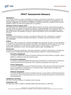 PPAT Assessment Glossary - Educational Testing Service