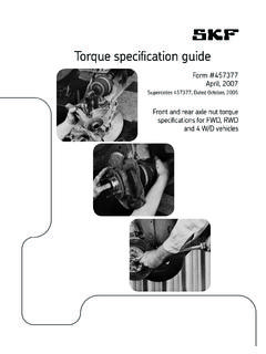 Torque Specification Guide - SKF.com