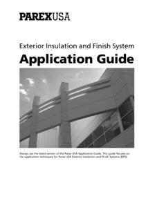 Exterior Insulation and Finish System Application Guide
