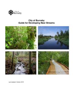 City of Burnaby Guide for Developing Near Streams