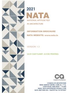 NATIONAL APTITUDE TEST IN ARCHITECTURE …