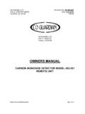 OWNERS MANUAL 452-201 Rev F dated 8-1-2006 - …