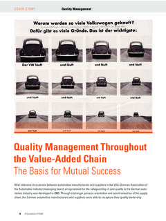 Quality Management Throughout the Value-Added …