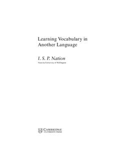 Learning Vocabulary in Another Language - Library of Congress