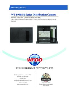 WF-8930/50 Series Distribution Centers