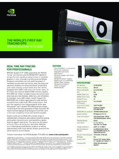 Data Sheet: Quadro RTX 6000 - Nvidia