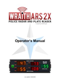Wraith ARS 2X Operator's Manual [1.2.0]