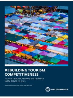 REBUILDING TOURISM COMPETITIVENESS - World Bank