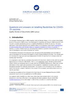 Questions and answers on labelling flexibilities for COVID ...