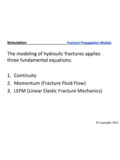 The modeling of hydraulic fractures applies three ...