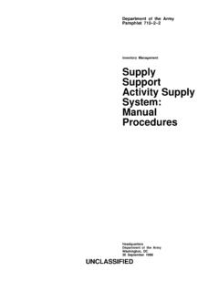 Inventory Management Supply Support Activity Supply …