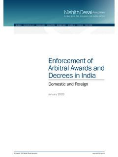 Enforcement of Arbitral Awards and Decrees in India