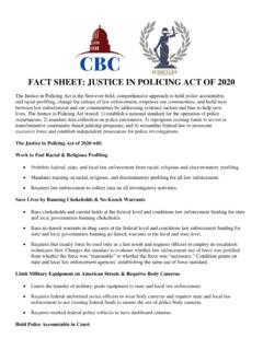 FACT SHEET: JUSTICE IN POLICING ACT OF 2020