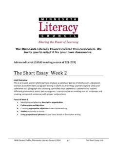 The Short Essay: Week 2 - Minnesota Literacy Council