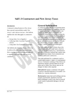 S&amp;U-3 Contractors and New Jersey Taxes