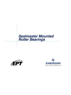Sealmaster Mounted Roller Bearings - Resources