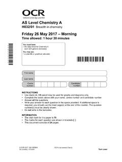 Oxford Cambridge and RSA AS Level Chemistry A