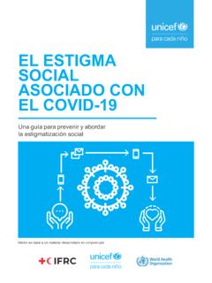 EL ESTIGMA SOCIAL ASOCIADO CON EL COVID-19 - UNICEF