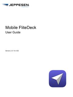 Jeppesen Mobile FliteDeck User Guide