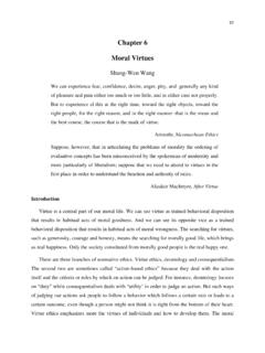 Chapter 6 Moral Virtues - ethics.au.edu