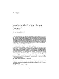 Jesu&#237;tas e Medicina no Brasil Colonial - scielo.br