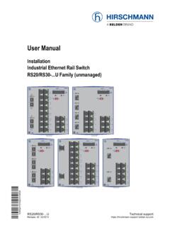 Installation: Industrial Ethernet Rail Switch RS20/RS30-U ...