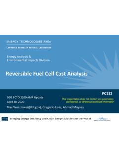 Reversible Fuel Cell Cost Analysis - Energy
