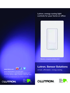Lutron Sensor Solutions