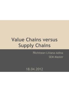 Supply Chains Value Chains versus 18.04