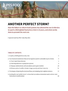 Another perfect storm? - IPES food