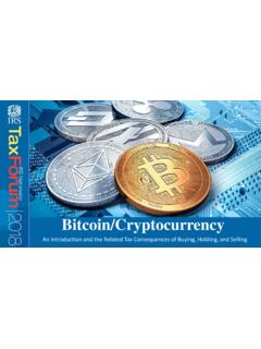 Bitcoin/Cryptocurrency - IRS tax forms