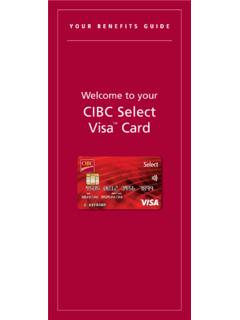 Welcome to your CIBC Select Visa Card - Personal …